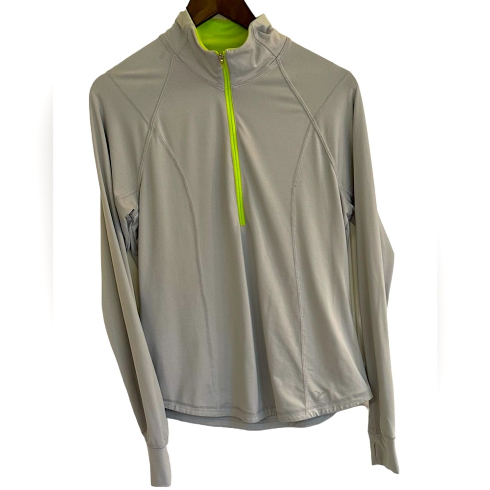 Old Navy active gray long sleeve quarter zip women L